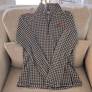 Alabama houndstooth fleece pullover